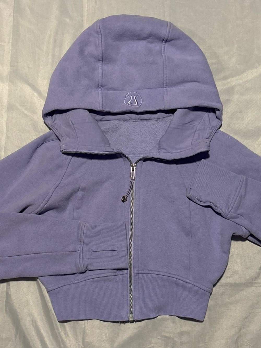LILAC PURPLE LULULEMON ZIP UP CROP SCUBA JACKET - Picture 2 of 5